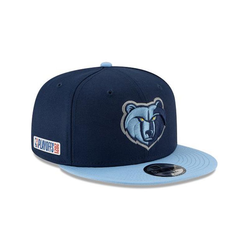 NBA Memphis Grizzlies Playoff Side Patch 9Fifty Snapback (LKA9469) - Yellow New Era Caps